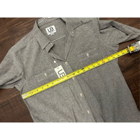 Urban Boundaries NWT Chambray Gray Button-Up Shirt, Sz Medium - Picture 9 of 9